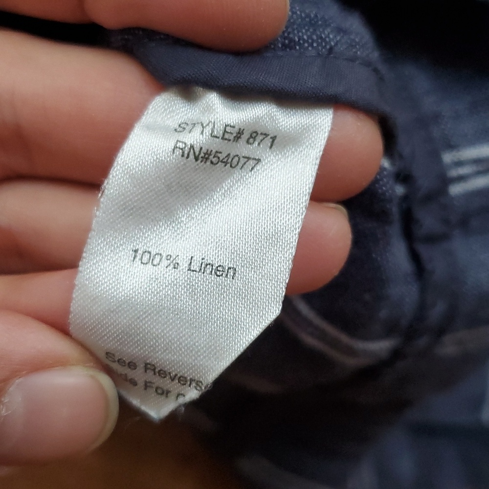 CAbi Linen Women's Striped Gray Jacket - Picture 6 of 7